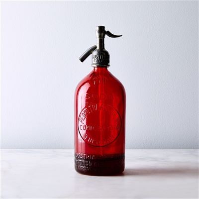 Red Vintage Seltzer Bottle