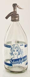 Vintage Graphic Eduardo Torrin Seltzer Bottle